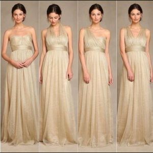 BHLDN Annabelle convertible dress gold Jenny Yoo